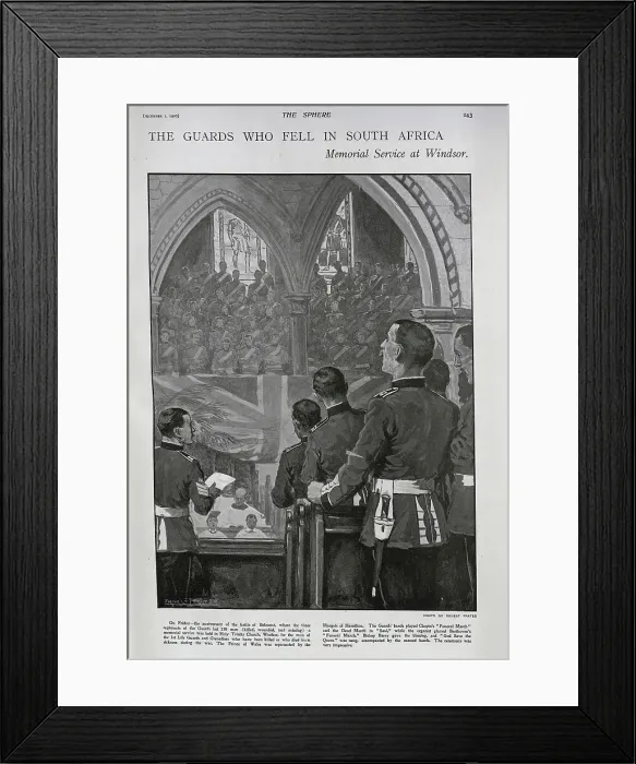 Framed Print : Memorial service to the fallen guards in South Africa Framed Print : Memorial service to the fallen guards in South Africa