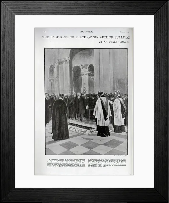 Framed Print : The resting place of Sir Arthur Sullivan Framed Print : The resting place of Sir Arthur Sullivan