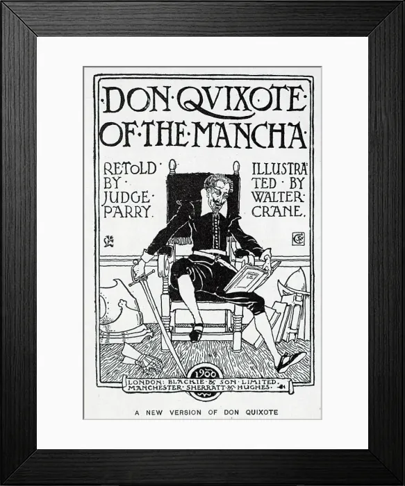 Framed Print : Don Quixote book cover Framed Print : Don Quixote book cover