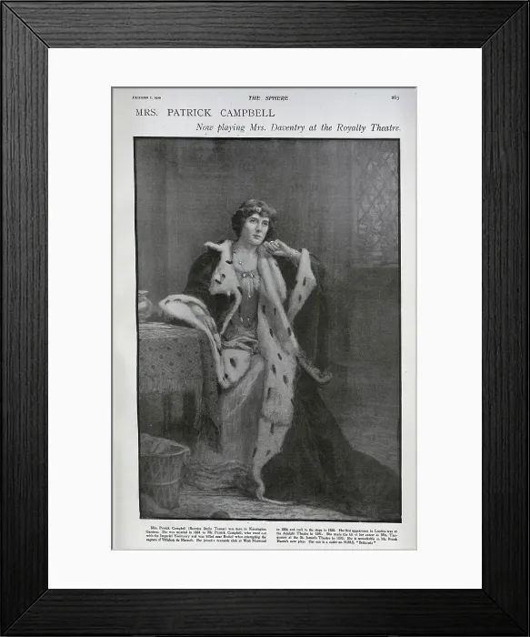Framed Print : Mrs Patrick Campbell playing Mrs Daventry Framed Print : Mrs Patrick Campbell playing Mrs Daventry