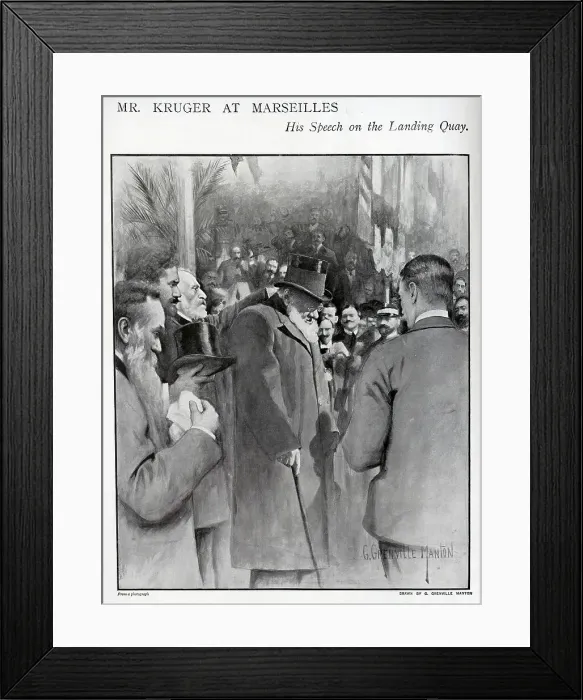 Framed Print : Mr Kruger delivering a speech Framed Print : Mr Kruger delivering a speech