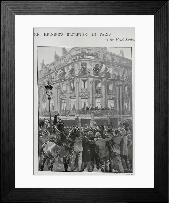 Framed Print : Mr Kruger's reception in Paris Framed Print : Mr Kruger's reception in Paris