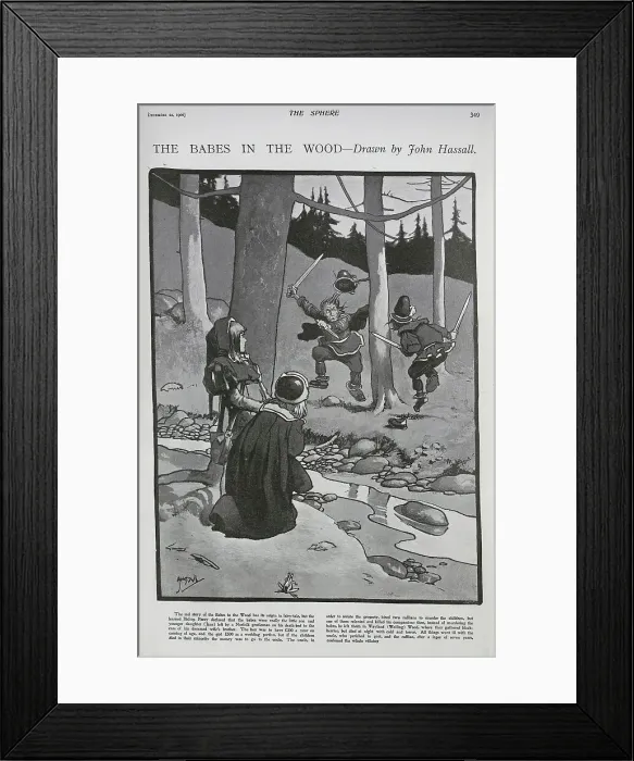Framed Print : Babes in the Wood - John Hassall Framed Print : Babes in the Wood - John Hassall
