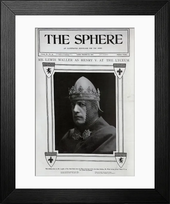 Framed Print : Lewis Waller - Henry V Framed Print : Lewis Waller - Henry V