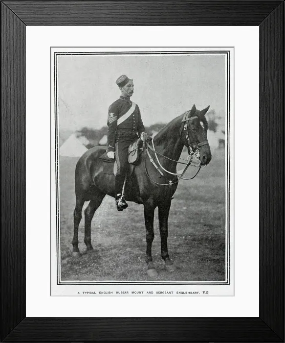 Framed Print : English Hussar and Horse Framed Print : English Hussar and Horse