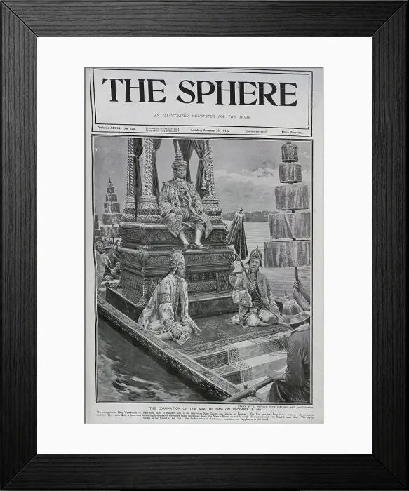 Framed Print : King of Siam, coronation Framed Print : King of Siam, coronation