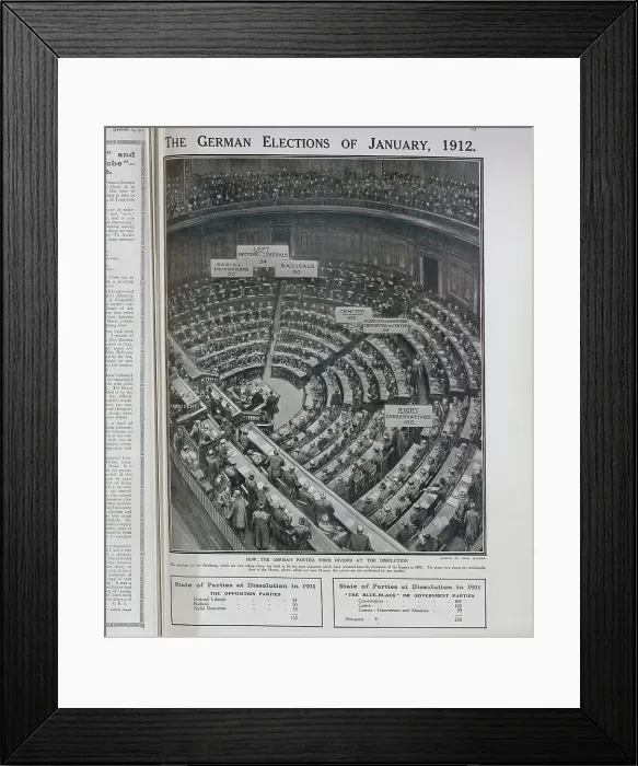 Framed Print : German elections 1912 Framed Print : German elections 1912