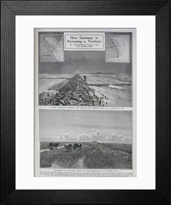 Framed Print : A stone breakwater in Germany Framed Print : A stone breakwater in Germany