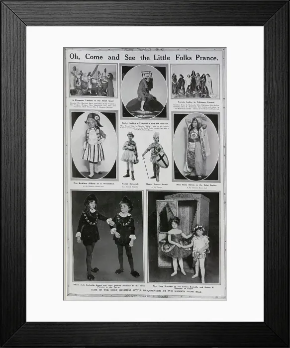 Framed Print : Children dressed for the Mansion House Ball Framed Print : Children dressed for the Mansion House Ball