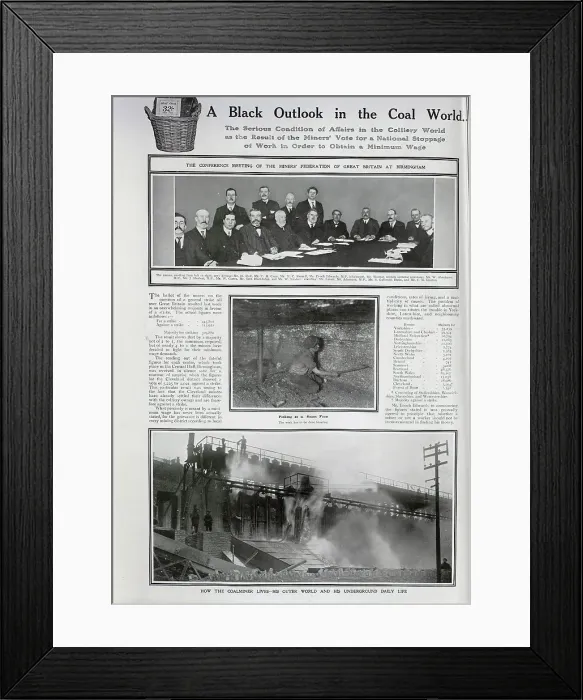Framed Print : Coal miners strike Framed Print : Coal miners strike