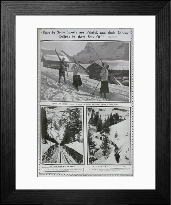 Framed Print : Skiers returning Framed Print : Skiers returning