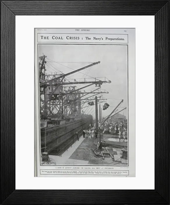 Framed Print : Coal crisis in Portsmouth Framed Print : Coal crisis in Portsmouth