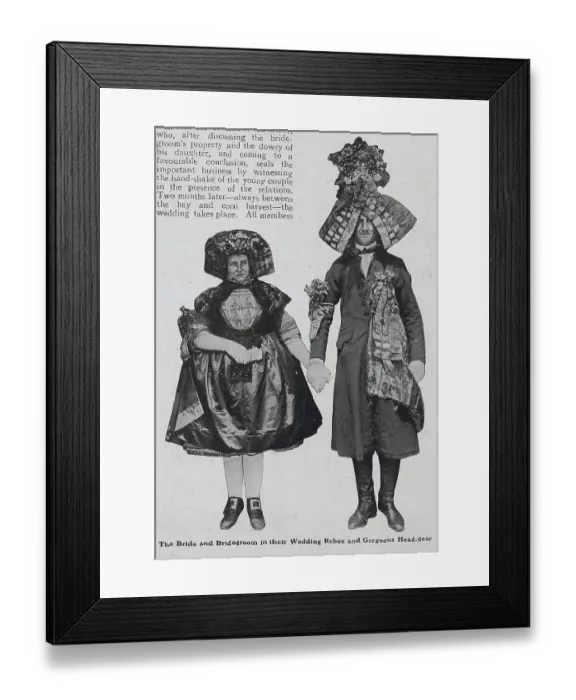 Framed Print : Bride and Groom in the Schwalm valley