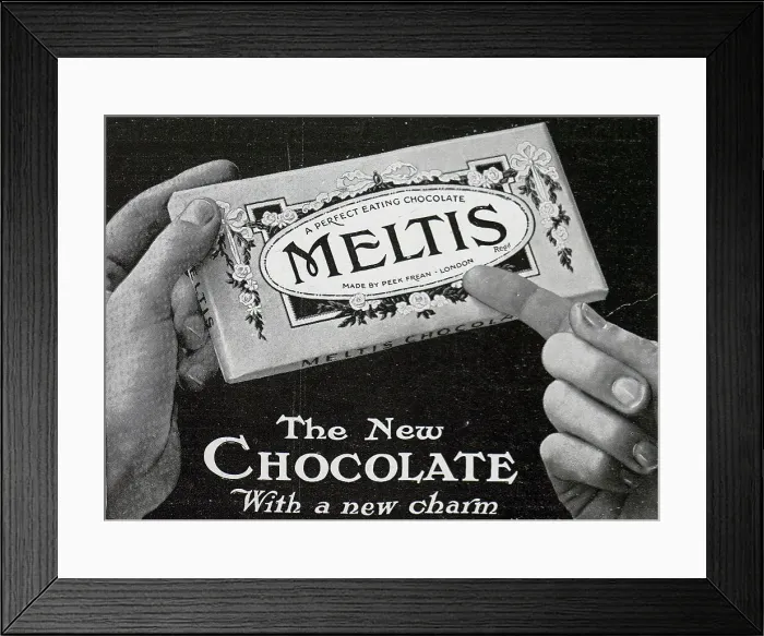 Framed Print : Advert - Melti's chocolate Framed Print : Advert - Melti's chocolate