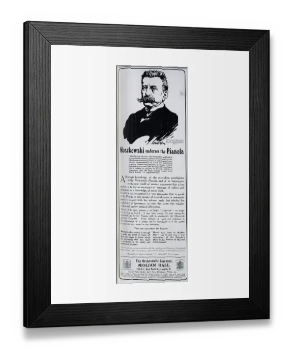 Framed Print : Pianola advert Framed Print : Pianola advert