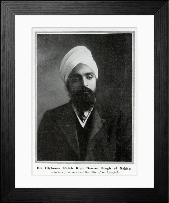 Framed Print : Maharajah of Nabha Framed Print : Maharajah of Nabha