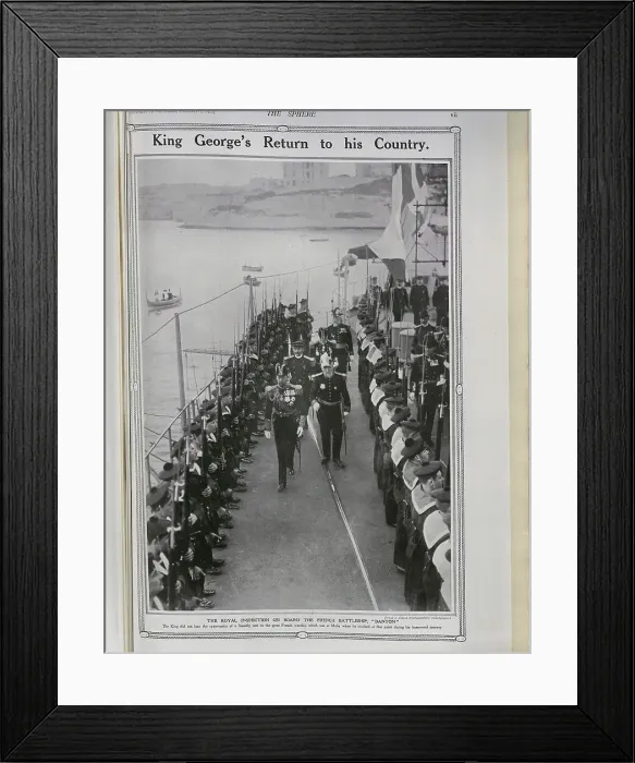 Framed Print : King George V inspection of Danton Framed Print : King George V inspection of Danton