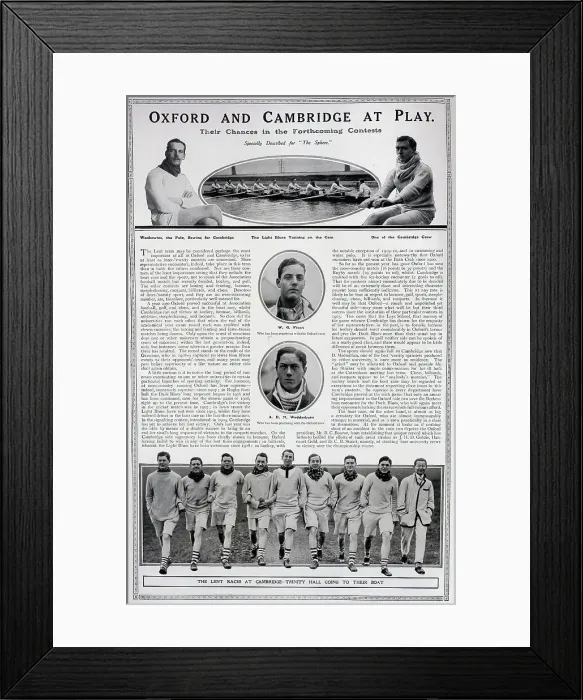 Framed Print : Oxford and Cambridge rowers Framed Print : Oxford and Cambridge rowers