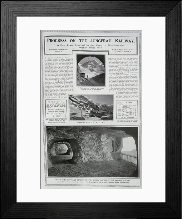 Framed Print : The making of the Jungfraujoch railway Framed Print : The making of the Jungfraujoch railway