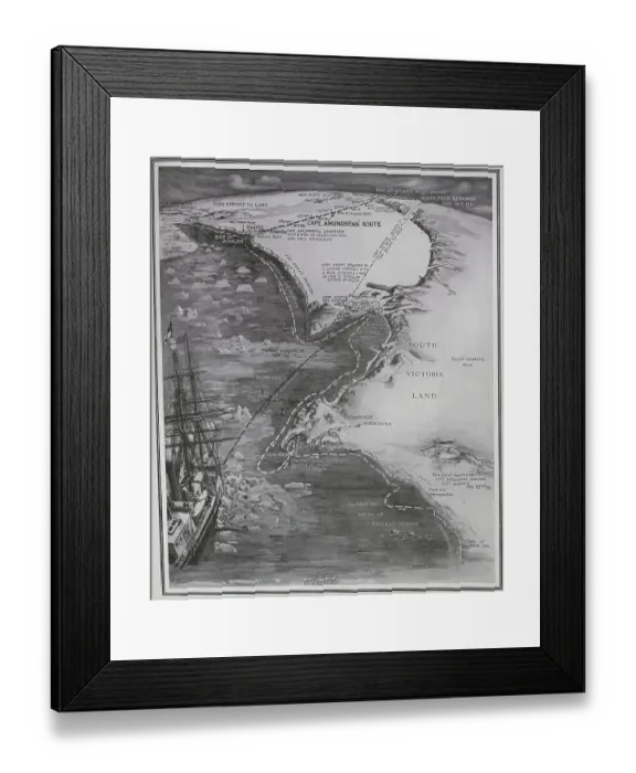 Framed Print : British and Norwegian bases in the South Pole Framed Print : British and Norwegian bases in the South Pole
