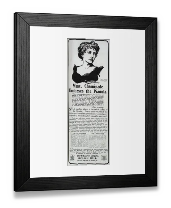 Framed Print : Pianola advert Framed Print : Pianola advert
