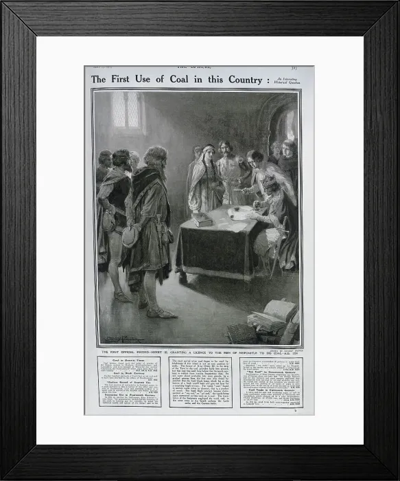 Framed Print : Henry III granting licence to dig coal Framed Print : Henry III granting licence to dig coal