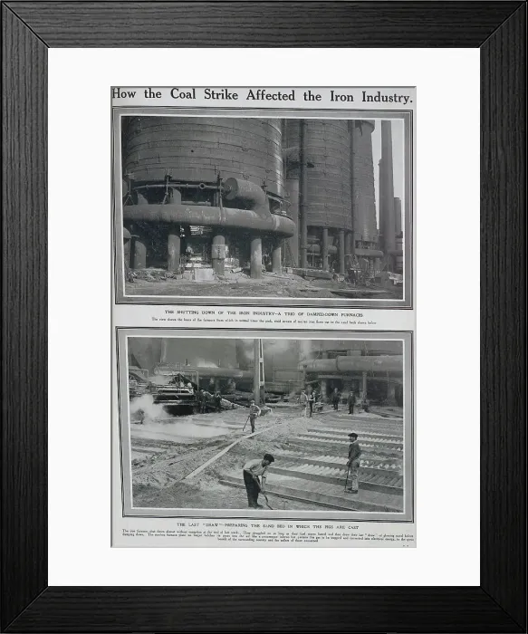 Framed Print : How the coal strike affected the iron industry