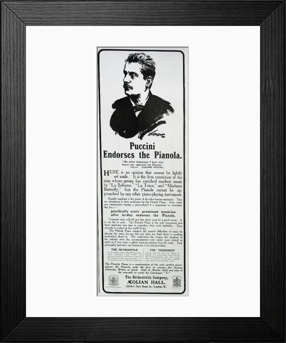 Framed Print : Pianola advert Framed Print : Pianola advert