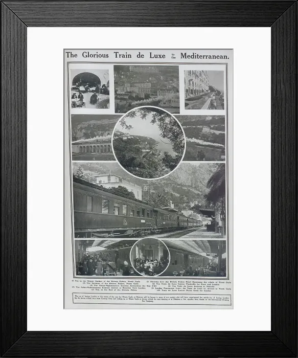 Framed Print : Train from London to the Mediterranean Framed Print : Train from London to the Mediterranean