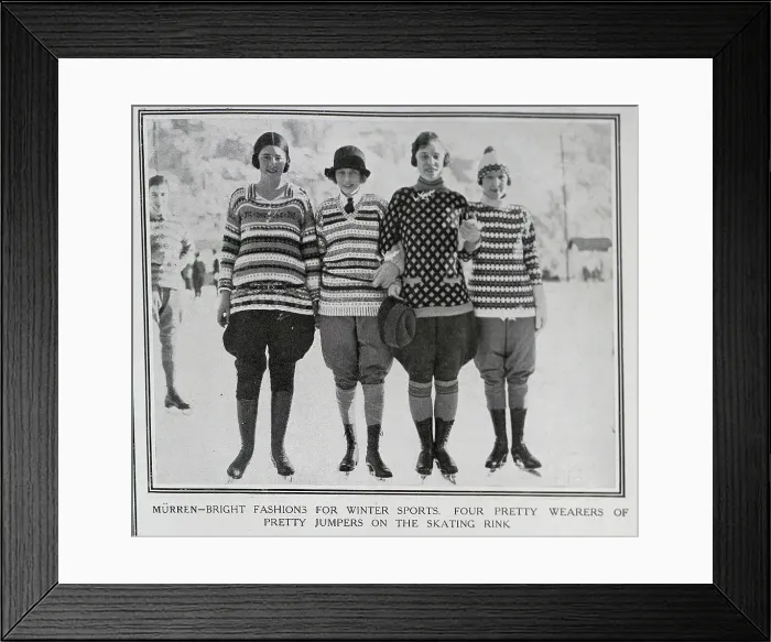 Framed Print : Patterned jumpers, fashions Framed Print : Patterned jumpers, fashions