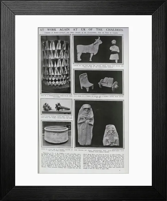 Framed Print : Artefacts from the excavation from Tel-El-Obeid Framed Print : Artefacts from the excavation from Tel-El-Obeid