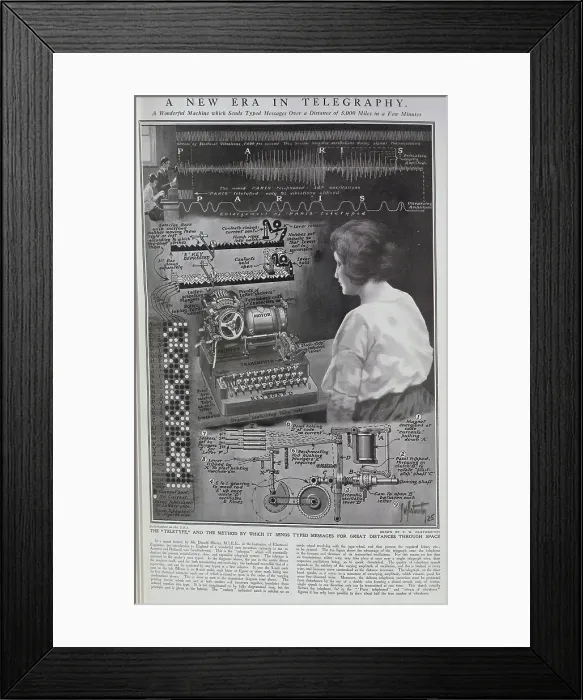 Framed Print : Diagram of the Teletype Framed Print : Diagram of the Teletype