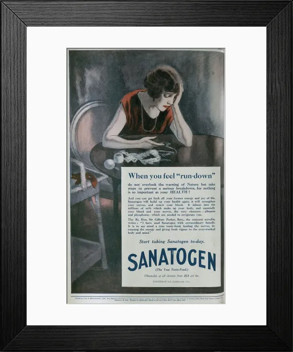 Framed Print : Sanotogen advert Framed Print : Sanotogen advert