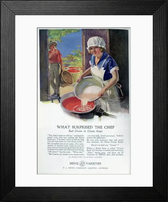 Framed Print : Heinz soup advert Framed Print : Heinz soup advert
