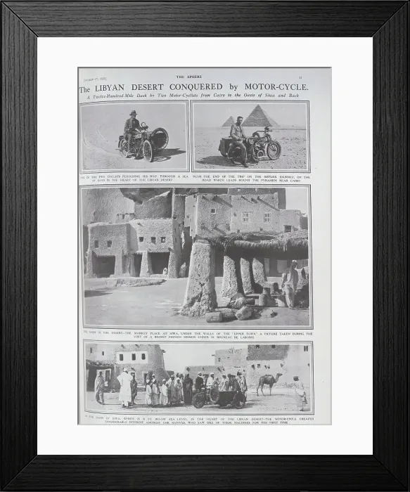 Framed Print : Across the Libyan desert by motorcycle Framed Print : Across the Libyan desert by motorcycle