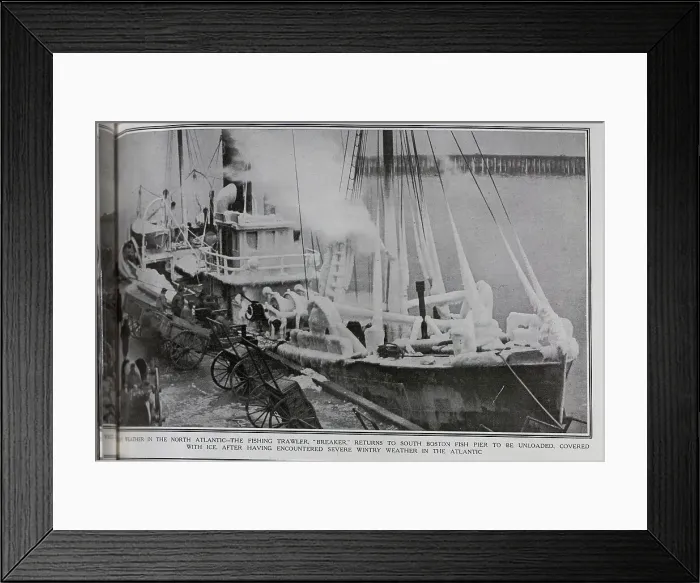 Framed Print : Fishing trawler and ice Framed Print : Fishing trawler and ice