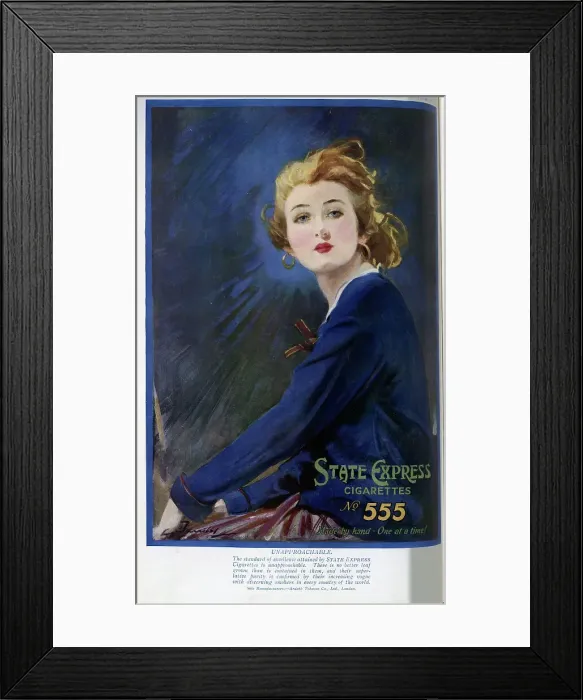 Framed Print : Advert - 555 cigarettes Framed Print : Advert - 555 cigarettes