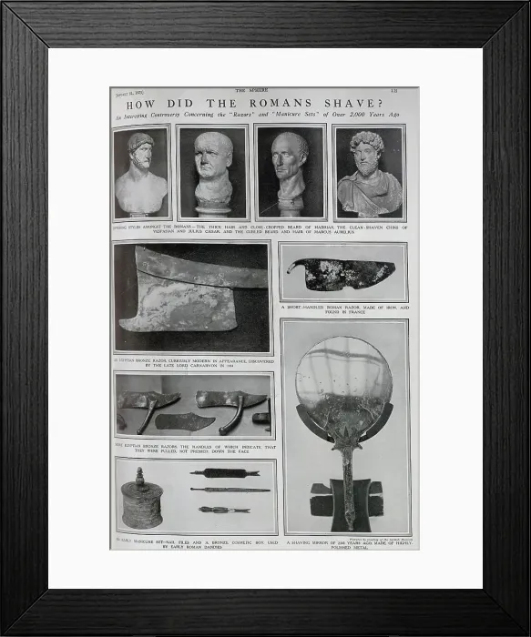 Framed Print : Roman shaving items Framed Print : Roman shaving items