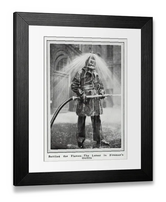 Framed Print : Berlin fireman outfit Framed Print : Berlin fireman outfit