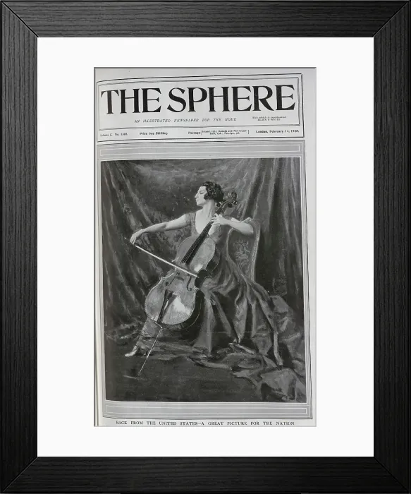 Framed Print : Madame Suggia, cellist Framed Print : Madame Suggia, cellist