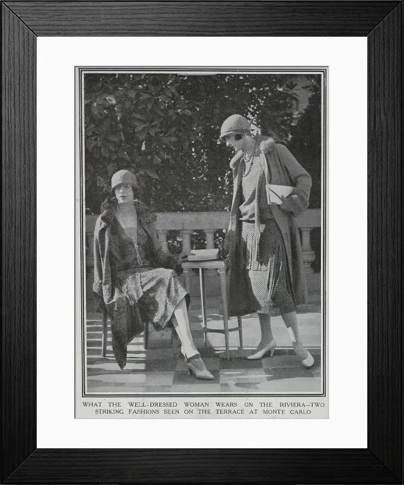 Framed Print : Women, Monte Carlo terrace Framed Print : Women, Monte Carlo terrace