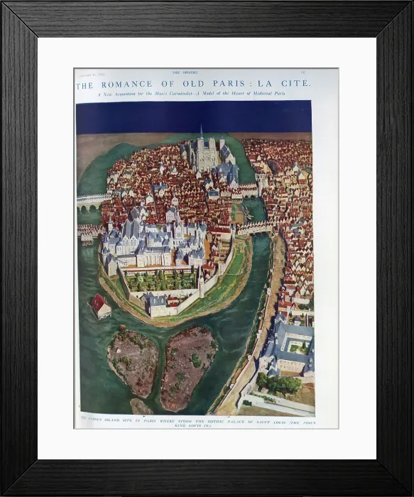 Framed Print : Old Paris, Cite, model Framed Print : Old Paris, Cite, model