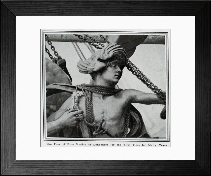 Framed Print : Eros Statue removal Framed Print : Eros Statue removal