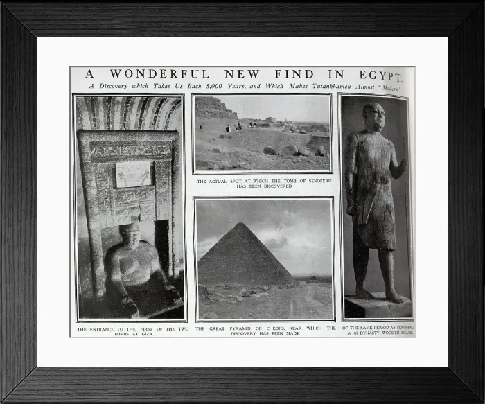 Framed Print : Discovery of the Tomb of Senoferu Framed Print : Discovery of the Tomb of Senoferu