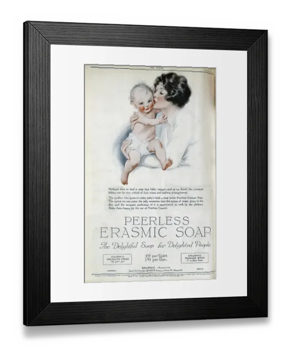 Framed Print : Erasmic soap advert Framed Print : Erasmic soap advert