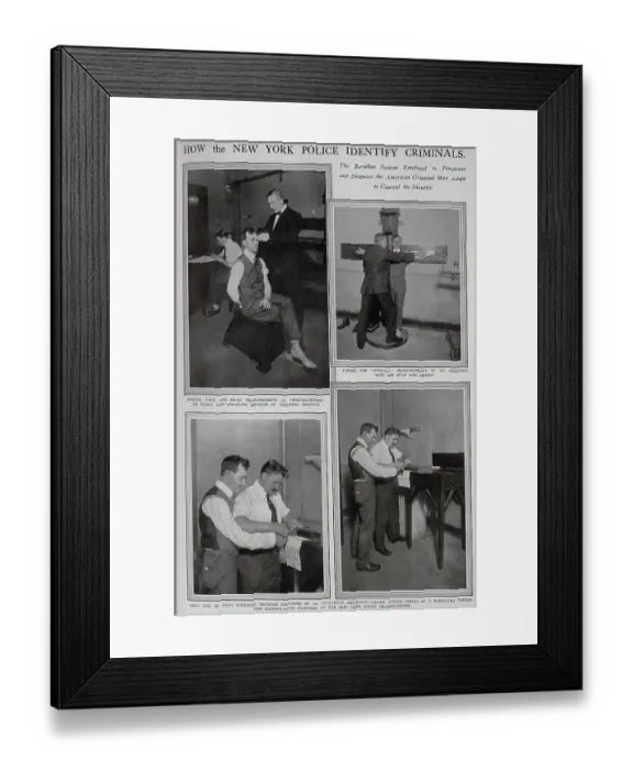 Framed Print : New York police identifying criminals Framed Print : New York police identifying criminals