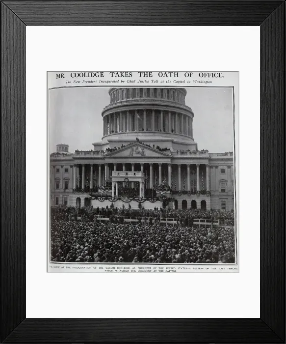 Framed Print : Coolidge Oath of Office Framed Print : Coolidge Oath of Office