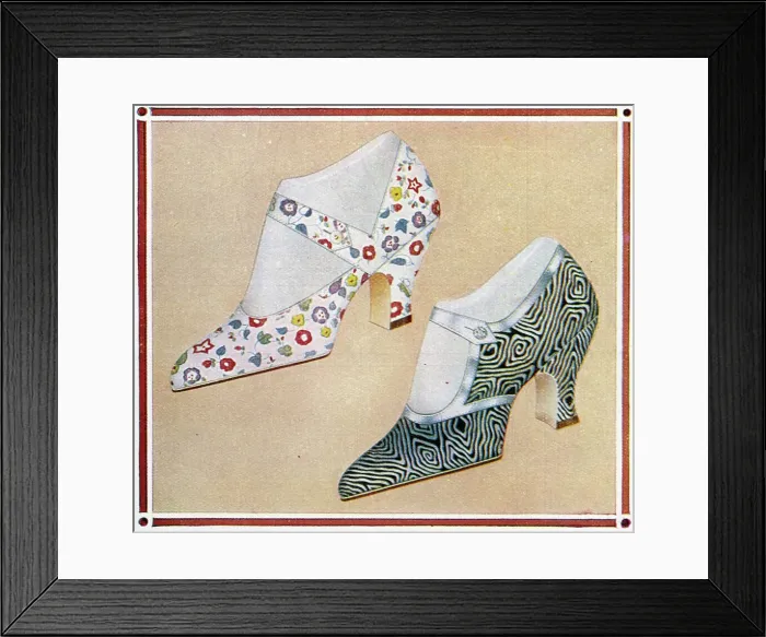Framed Print : Chintz shoe designs Framed Print : Chintz shoe designs