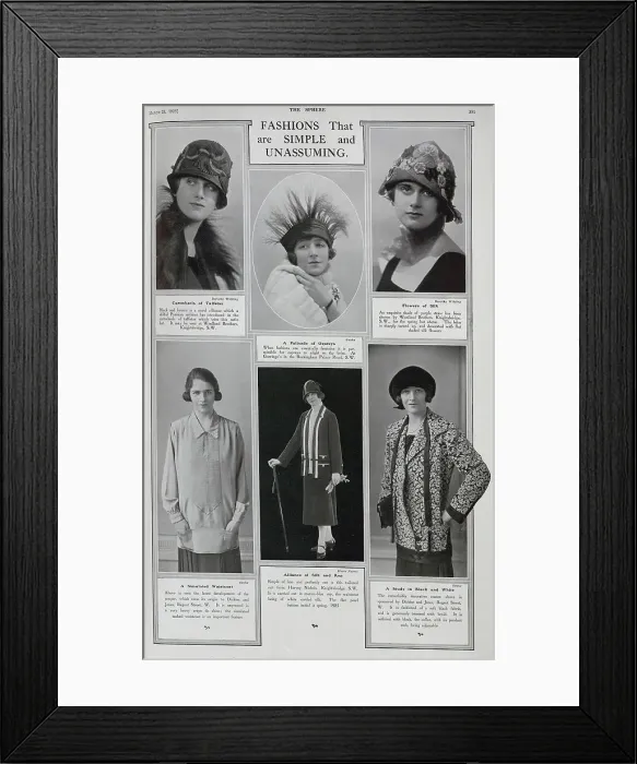Framed Print : Women's fashions, hats Framed Print : Women's fashions, hats