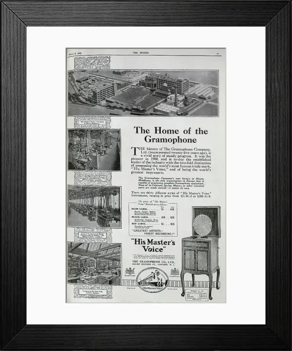 Framed Print : His Masters voice advert Framed Print : His Masters voice advert